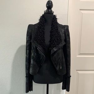 Faux Suede Asymmetric Jacket